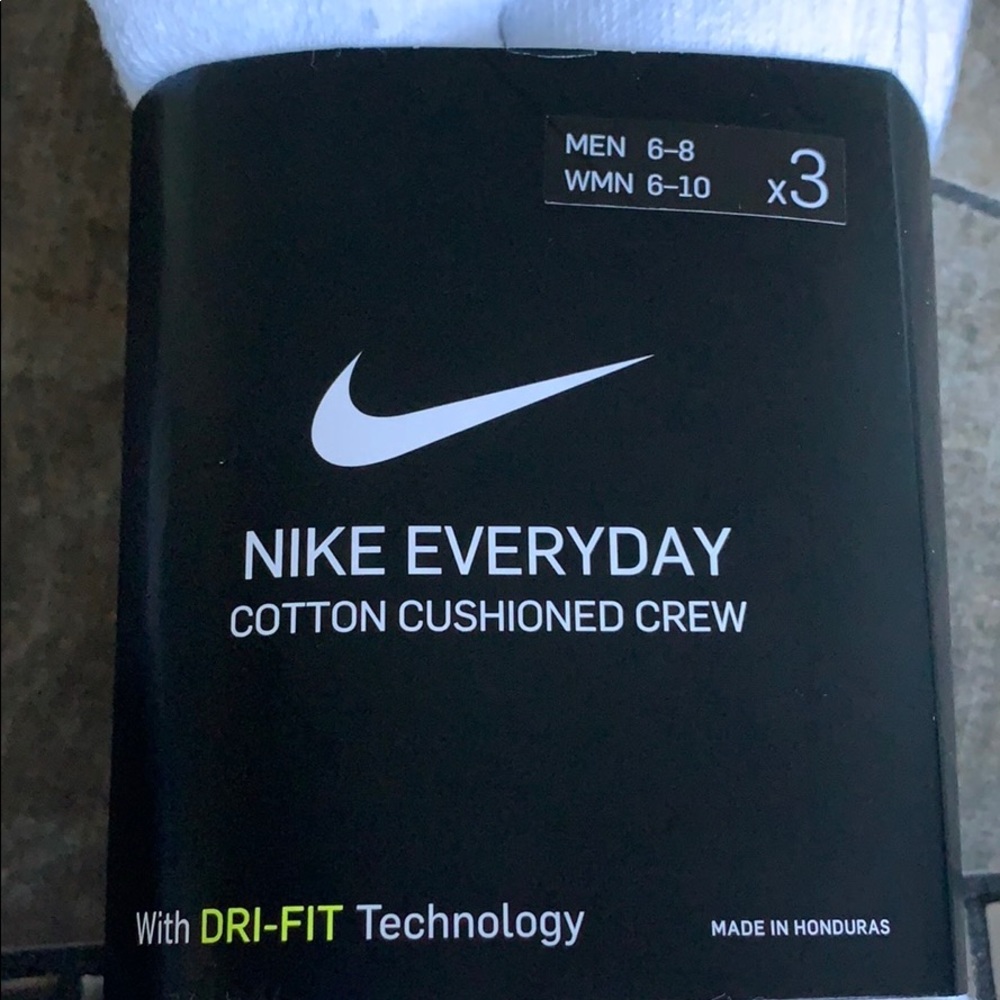 NIKE EVERYDAY COTTON CUSHIONED CREW men’s 3 pairs socks set - Picture 10 of 16